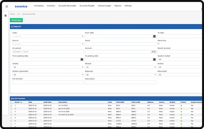 Purchasing & Inventory